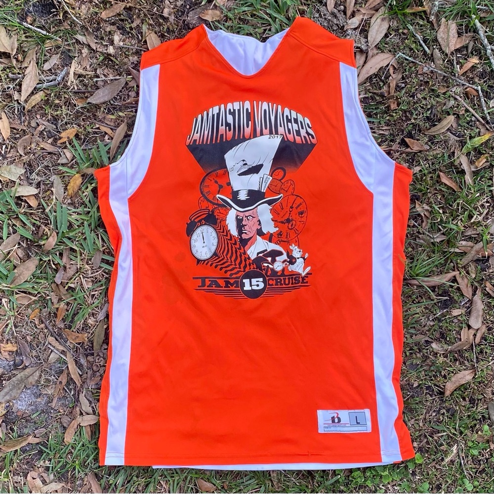 Jamtastic Voyagers Jam Cruise 15 Tank Top L Orange/White